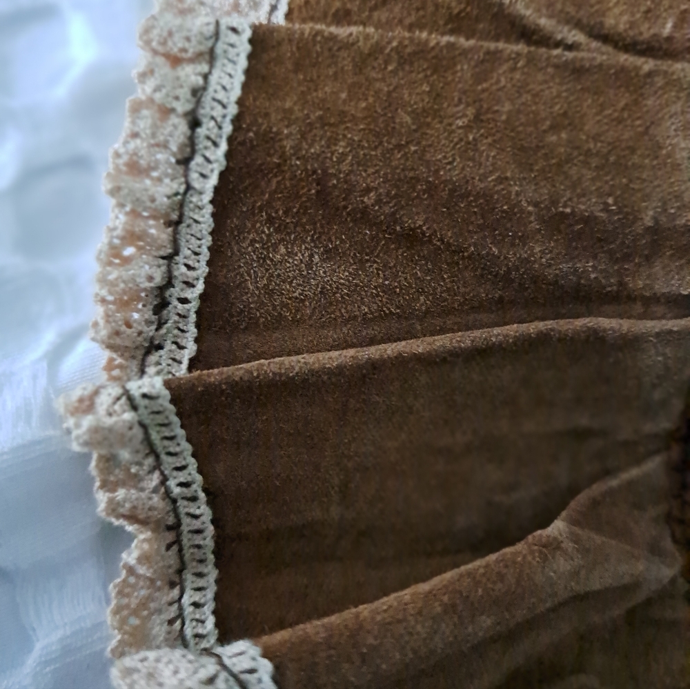 Brown Ruffled Women's Jacket - Picture 10 of 12